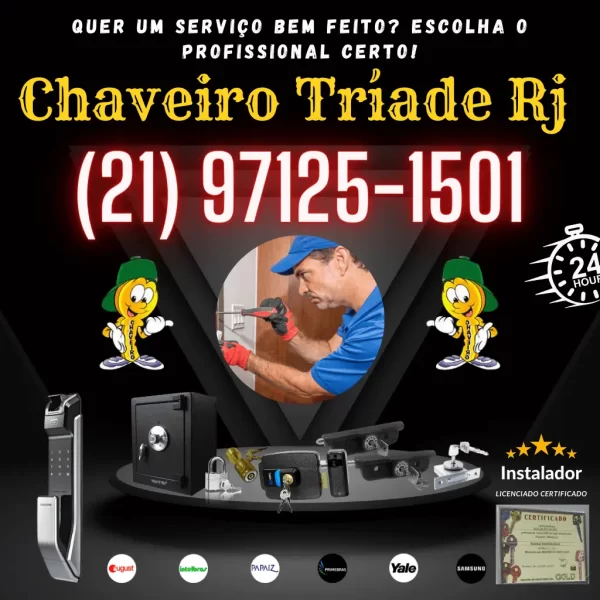 Chaveiro 24 horas Rio de Janeiro rua S/n realiza serviço de abertura de portas de residências e automóveis, em qualquer horário do dia ou da noite. Com Chaveiro 24 horas Ipanema, é possível realizar a troca de miolo, chaves codificadas, instalação de fechaduras, entre outros. É, Portanto, um serviço de chaveiro residencial e automotivo, que traz soluções para diversos casos, como quando alguém fica impossibilitado de entrar em sua casa ou carro por ter perdido ou esquecido a chave. (21)96888-0806✆